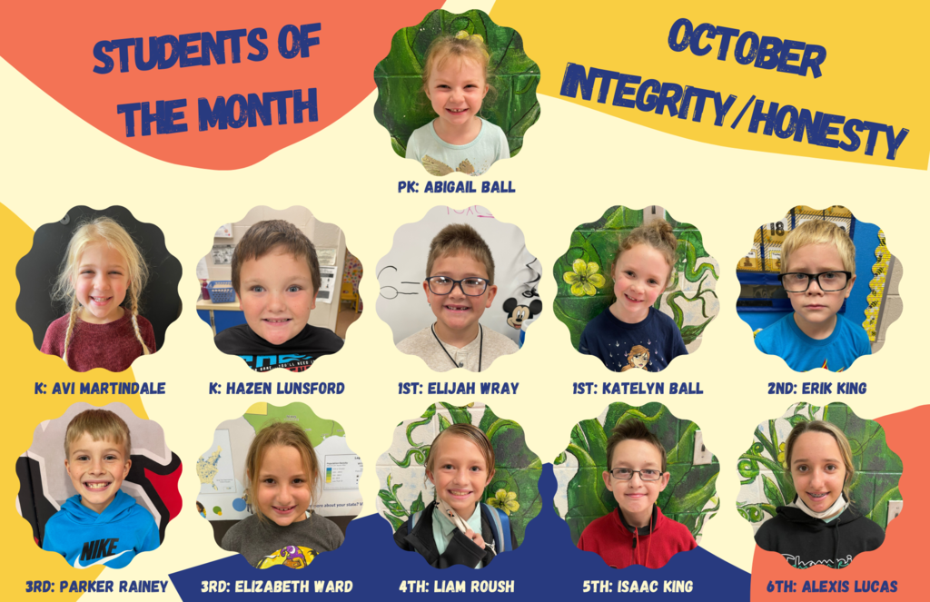 October Students of the Month